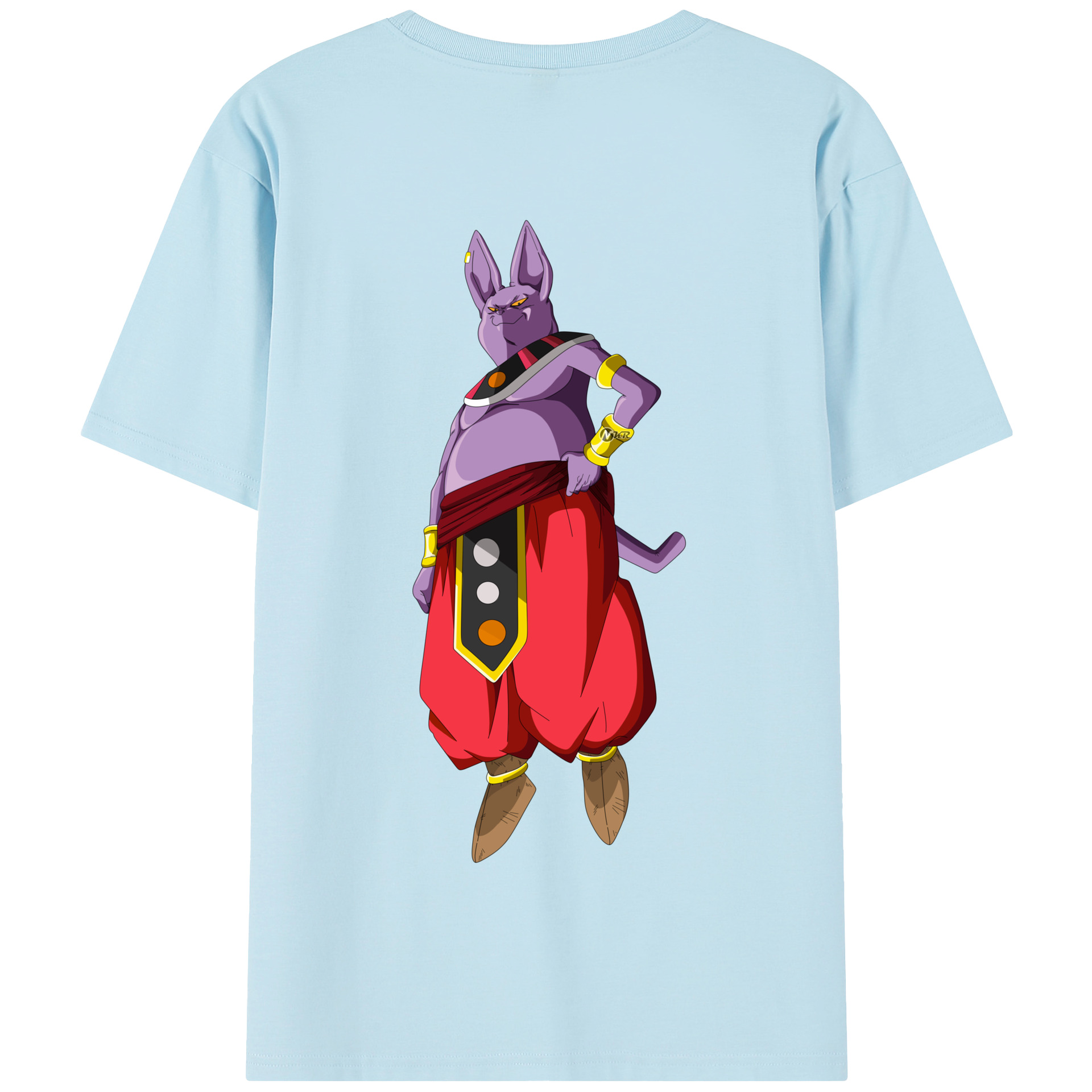 （画像用） ドラゴンボール シャンパ DRAGON BALL Champa 綿100％半袖Tシャツ（背面プリント）